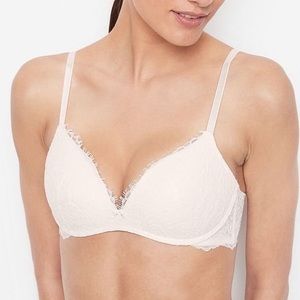 NEW Victorias Secret DREAM ANGELS Allure Lace Wireless Bra COCONUT WHITE